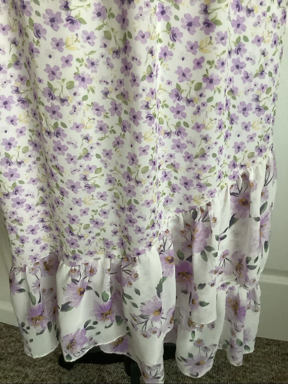 floral below knee pastel dress. teen or womens